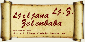 Ljiljana Zelenbaba vizit kartica